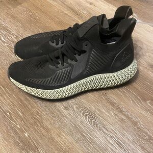 Adidas Men's Black and Cream Athletic Shoes